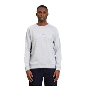 Norse Projects Ketel Wave Logo Embroidered Sweatshirt - Light Grey Melange S NWT